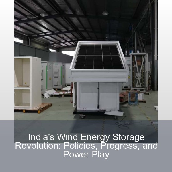 India's Wind Energy Storage Revolution: Policies, Progress, and Power Play